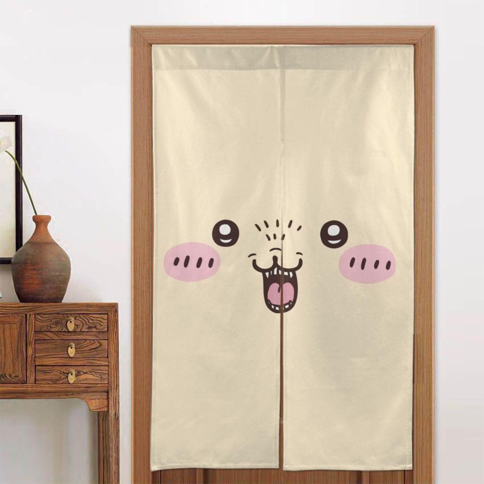 Amazon｜のれん ちいかわ くりまんじゅう 暖簾 目隠し 遮光